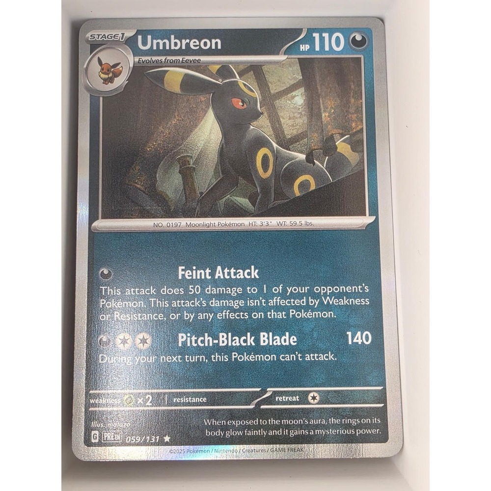 Umbreon 059/131 Holo Rare Prismatic Evolutions Pokemon Near Mint